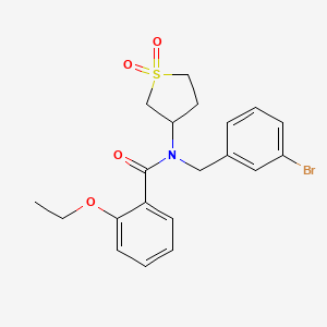 molecular formula C20H22BrNO4S B12123381 N-(3-bromobenzyl)-N-(1,1-dioxidotetrahydrothiophen-3-yl)-2-ethoxybenzamide 