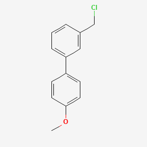 molecular formula C14H13ClO B12123436 1,1'-Biphenyl, 3-(chloromethyl)-4'-methoxy- CAS No. 177976-42-0