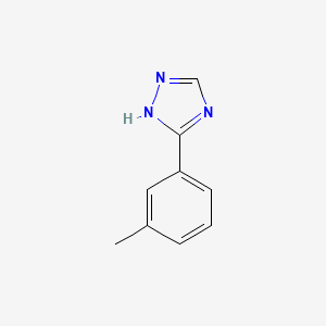 molecular formula C9H9N3 B12123445 3-m-tolyl-1H-[1,2,4]triazole 