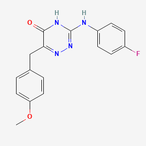 3-[(4-fluorophenyl)amino]-6-(4-methoxybenzyl)-1,2,4-triazin-5(4H)-one