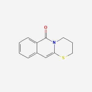 molecular formula C12H11NOS B1212349 Thiazinoisoquinolone CAS No. 67755-06-0