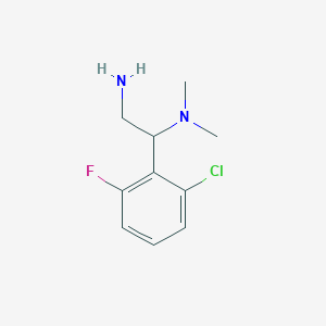 molecular formula C10H14ClFN2 B12123496 [2-Amino-1-(2-chloro-6-fluorophenyl)ethyl]dimethylamine 