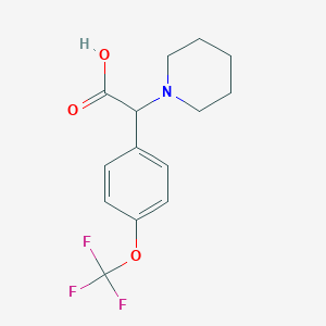 2-(Piperidin-1-yl)-2-(4-(trifluoromethoxy)phenyl)acetic acid