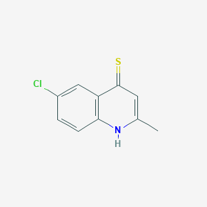 molecular formula C10H8ClNS B12123628 6-Chloro-2-methylquinoline-4-thiol 