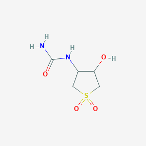 molecular formula C5H10N2O4S B12123635 1-(4-Hydroxy-1,1-dioxidotetrahydrothiophen-3-yl)urea 