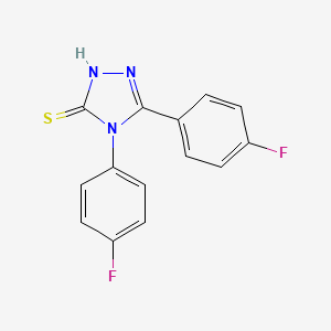 molecular formula C14H9F2N3S B12123651 4,5-bis(4-fluorophenyl)-4H-1,2,4-triazole-3-thiol CAS No. 54543-38-3