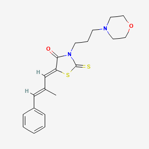 5-((2E)-2-methyl-3-phenylprop-2-enylidene)-3-(3-morpholin-4-ylpropyl)-2-thioxo-1,3-thiazolidin-4-one