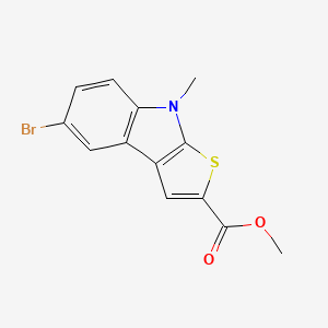 molecular formula C13H10BrNO2S B12123734 methyl 5-bromo-8-methyl-8H-thieno[2,3-b]indole-2-carboxylate 