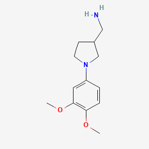 molecular formula C13H20N2O2 B12123750 (1-(3,4-Dimethoxyphenyl)pyrrolidin-3-yl)methanamine 