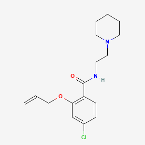 B1212377 2-(Allyloxy)-4-chloro-N-(2-piperidinoethyl)benzamide CAS No. 25709-16-4