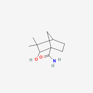 molecular formula C10H17NO2 B12123911 2-Hydroxy-3,3-dimethylbicyclo[2.2.1]heptane-1-carboxamide 