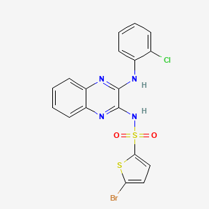 5-bromo-N-{3-[(2-chlorophenyl)amino]quinoxalin-2-yl}thiophene-2-sulfonamide