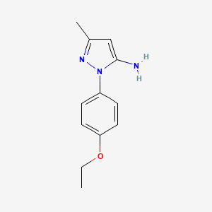 molecular formula C12H15N3O B12123929 1H-Pyrazol-5-amine, 1-(4-ethoxyphenyl)-3-methyl- 