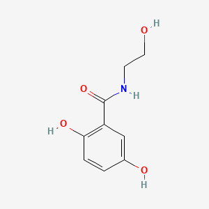 molecular formula C9H11NO4 B1212393 2,5-Dihydroxy-N-(2-hydroxyethyl)benzamide CAS No. 61969-53-7
