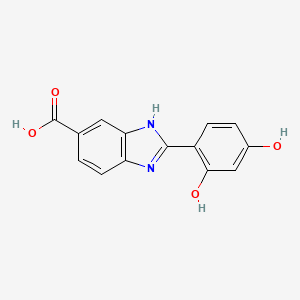 molecular formula C14H10N2O4 B12123935 2,4-Dihydroxy-2-phenyl-1H-benzimidazole-5-carboxylic acid CAS No. 1018501-25-1