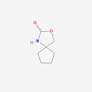 molecular formula C7H11NO2 B12123940 3-Oxa-1-azaspiro[4.4]nonan-2-one CAS No. 114341-96-7