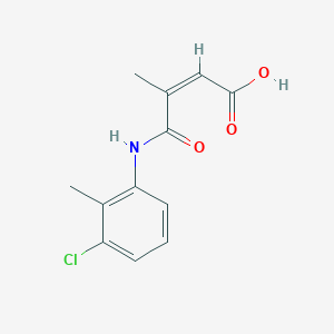 molecular formula C12H12ClNO3 B12123988 (Z)-4-((3-chloro-2-methylphenyl)amino)-3-methyl-4-oxobut-2-enoic acid 