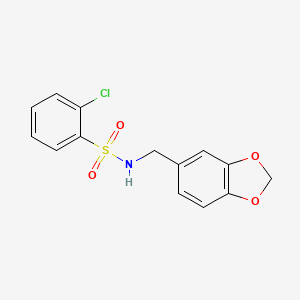 N-[(2H-1,3-benzodioxol-5-yl)methyl]-2-chlorobenzene-1-sulfonamide