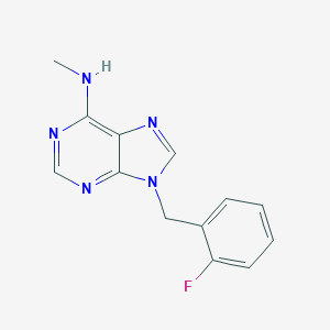 molecular formula C13H12FN5 B012124 9-(2-氟苄基)-6-(甲基氨基)-9H-嘌呤 CAS No. 101155-02-6