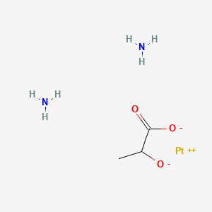 molecular formula C3H10N2O3Pt B1212405 Diammine platinum(II) lactate CAS No. 96322-75-7