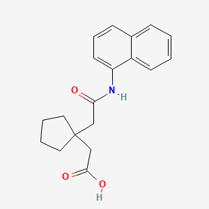 {1-[2-(Naphthalen-1-ylamino)-2-oxoethyl]cyclopentyl}acetic acid