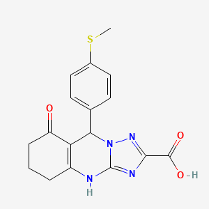 8-Hydroxy-9-[4-(methylsulfanyl)phenyl]-5,6,7,9-tetrahydro[1,2,4]triazolo[5,1-b]quinazoline-2-carboxylic acid