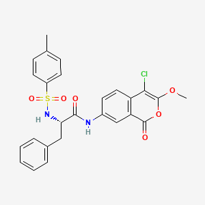 molecular formula C26H23ClN2O6S B1212410 7-((N-Tosylphenylalanyl)amino)-4-chloro-3-methoxyisocoumarin CAS No. 99033-29-1