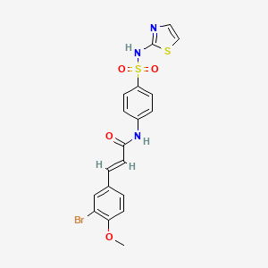 (2E)-3-(3-bromo-4-methoxyphenyl)-N-[4-(1,3-thiazol-2-ylsulfamoyl)phenyl]prop-2-enamide