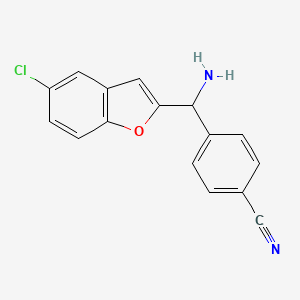 Benzonitrile, 4-[amino(5-chloro-2-benzofuranyl)methyl]-