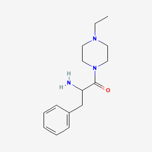 molecular formula C15H23N3O B12124170 2-Amino-1-(4-ethylpiperazin-1-yl)-3-phenylpropan-1-one CAS No. 1008946-30-2