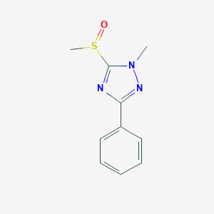 molecular formula C10H11N3OS B121242 1-Methyl-5-(methylsulfinyl)-3-phenyl-1H-1,2,4-triazole CAS No. 154106-10-2