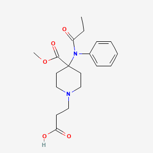 molecular formula C19H26N2O5 B1212421 瑞芬太尼酸 CAS No. 132875-68-4
