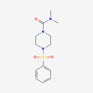 molecular formula C13H19N3O3S B12124213 4-(benzenesulfonyl)-N,N-dimethylpiperazine-1-carboxamide 