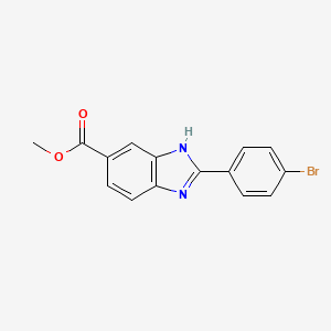 molecular formula C15H11BrN2O2 B12124254 methyl 2-(4-bromophenyl)-3H-benzo[d]imidazole-5-carboxylate 