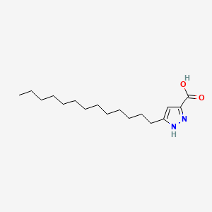 molecular formula C17H30N2O2 B1212426 5-十三烷基吡唑-3-羧酸 CAS No. 79445-14-0