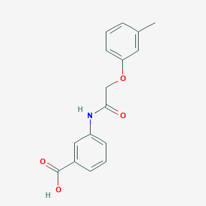 molecular formula C16H15NO4 B12124261 3-[2-(3-Methylphenoxy)acetamido]benzoic acid CAS No. 649773-91-1