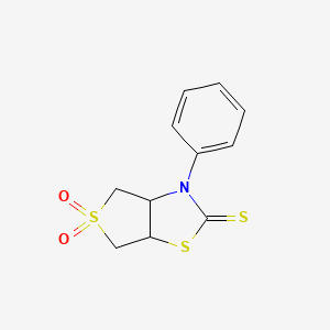 5,5-Dioxo-3-phenyl-3a,4,6,6a-tetrahydrothieno[3,4-d][1,3]thiazole-2-thione