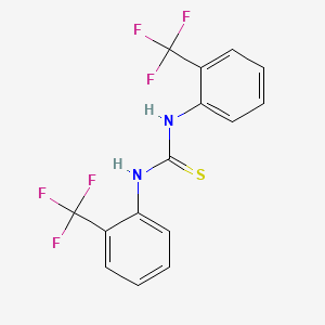 molecular formula C15H10F6N2S B12124287 Thiourea, N,N'-bis[(trifluoromethyl)phenyl]- CAS No. 94836-65-4