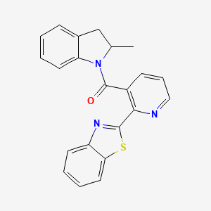 [2-(1,3-benzothiazol-2-yl)pyridin-3-yl](2-methyl-2,3-dihydro-1H-indol-1-yl)methanone