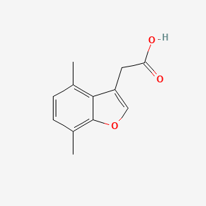 molecular formula C12H12O3 B12124345 2-(4,7-Dimethyl-1-benzofuran-3-yl)acetic acid 