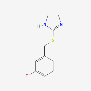 2-([(3-Fluorophenyl)methyl]sulfanyl)-4,5-dihydro-1H-imidazole