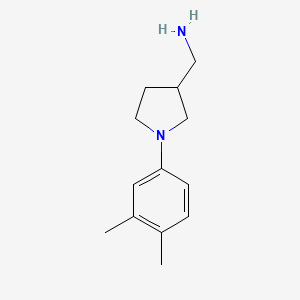 molecular formula C13H20N2 B12124378 (1-(3,4-Dimethylphenyl)pyrrolidin-3-yl)methanamine 