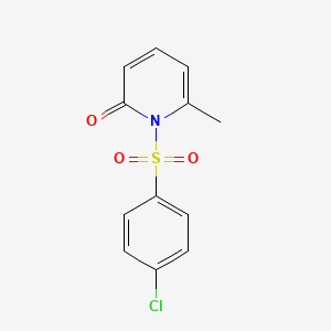 molecular formula C12H10ClNO3S B12124425 1-(4-Chlorobenzenesulfonyl)-6-methyl-1,2-dihydropyridin-2-one 