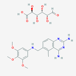 molecular formula C25H33N5O10 B1212444 三叶酸盐葡糖醛酸酯 CAS No. 82952-64-5