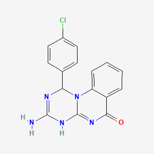 3-amino-1-(4-chlorophenyl)-1H-[1,3,5]triazino[1,2-a]quinazolin-6-ol