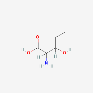 molecular formula C5H11NO3 B1212452 3-羟基去甲缬氨酸 CAS No. 2280-42-4