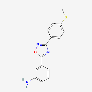 Benzenamine, 3-[3-[4-(methylthio)phenyl]-1,2,4-oxadiazol-5-yl]-