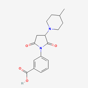 3-[3-(4-Methylpiperidin-1-yl)-2,5-dioxopyrrolidin-1-yl]benzoic acid