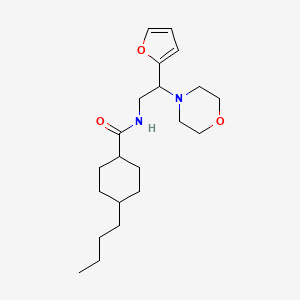 4-butyl-N-[2-(furan-2-yl)-2-(morpholin-4-yl)ethyl]cyclohexanecarboxamide