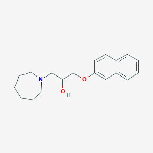 molecular formula C19H25NO2 B12124577 1-(Azepan-1-yl)-3-(naphthalen-2-yloxy)propan-2-ol 